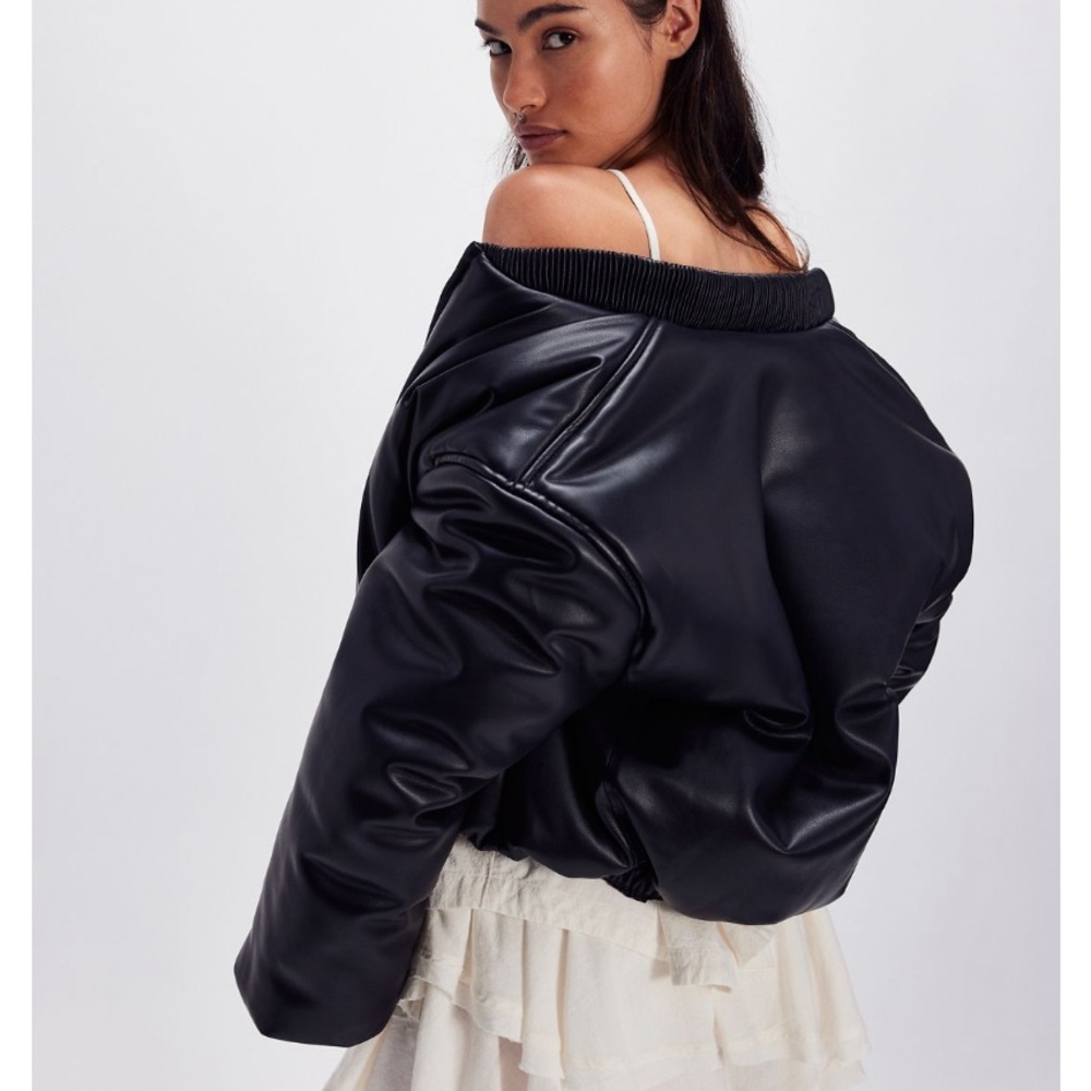 Urban Outfitters Black Bomber Jacket NWT